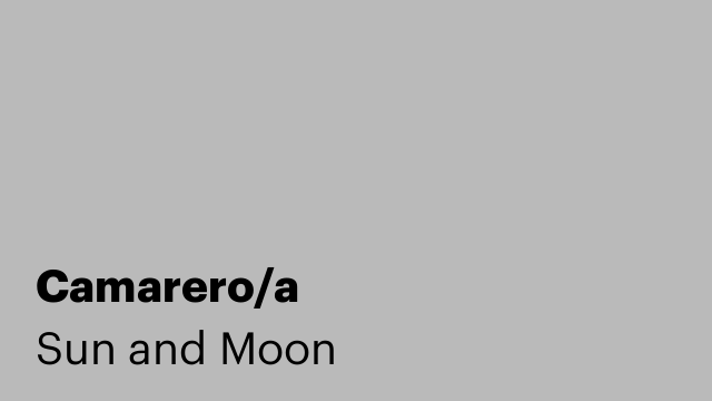 Camarero/a