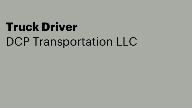 Truck Driver