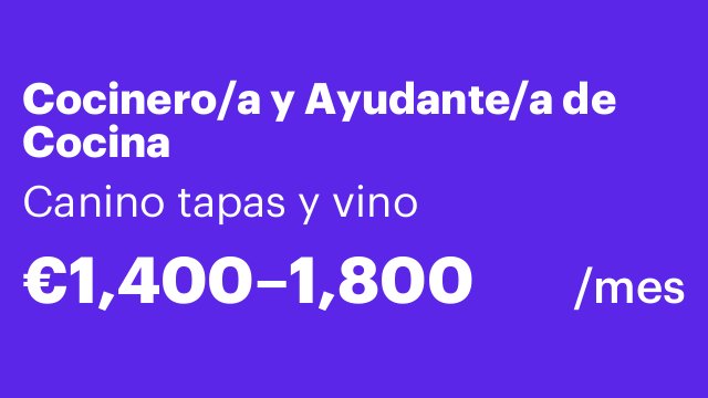 Cocinero/a y Ayudante/a de Cocina