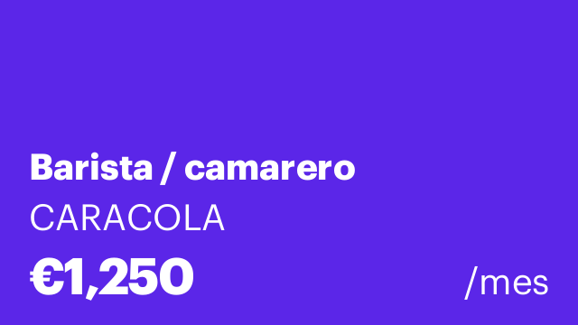Barista / camarero
