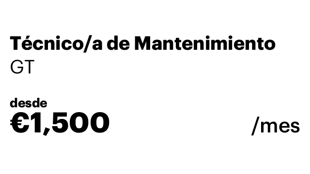Técnico/a de Mantenimiento