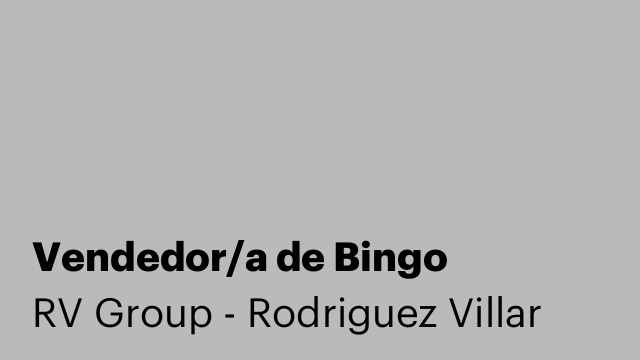 Vendedor/a de Bingo
