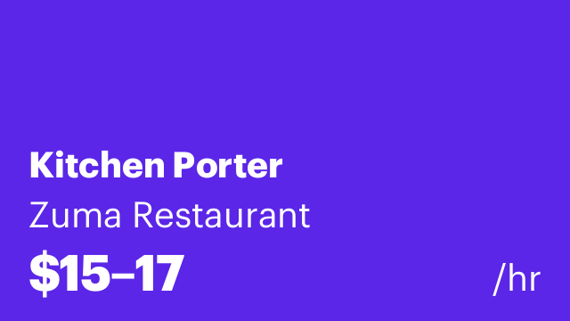 Kitchen Porter