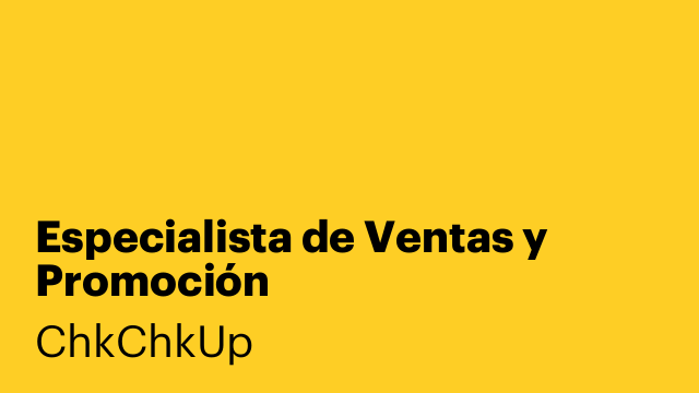Especialista de Ventas y Promoción