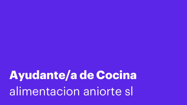 Ayudante/a de Cocina