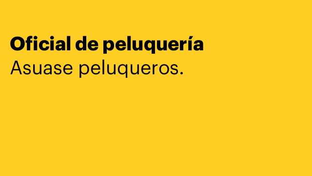 Oficial de peluquería