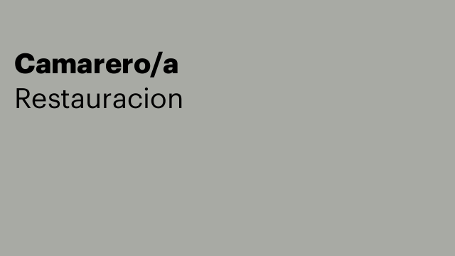 Camarero/a