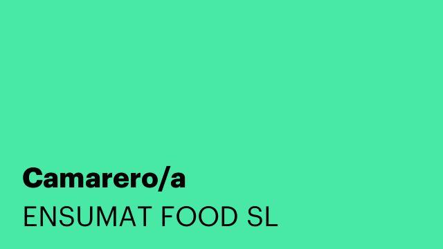 Camarero/a
