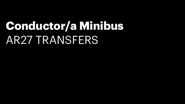 Conductor/a Minibus