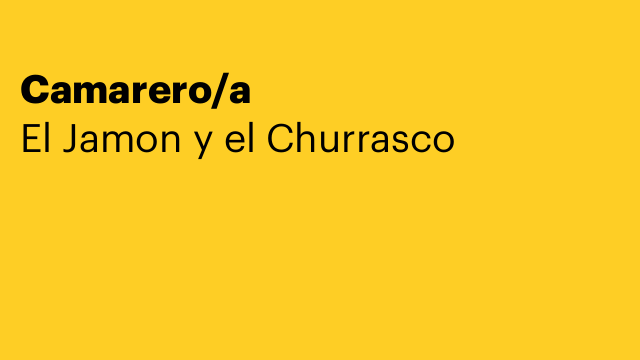 Camarero/a