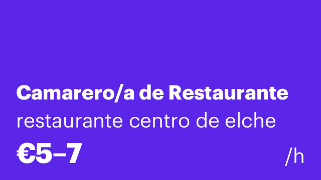 Camarero/a de Restaurante