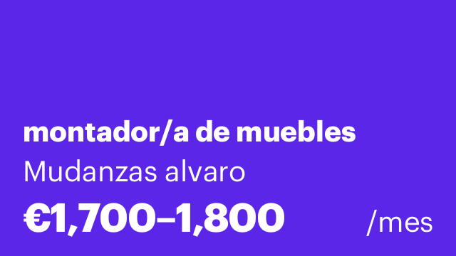 montador/a de muebles