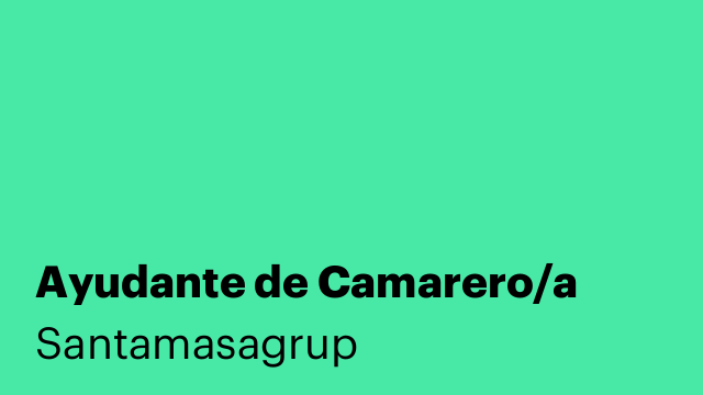 Ayudante de Camarero/a