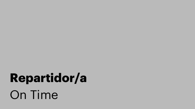 Repartidor/a