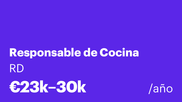 Responsable de Cocina