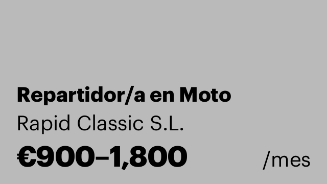 Repartidor/a en Moto