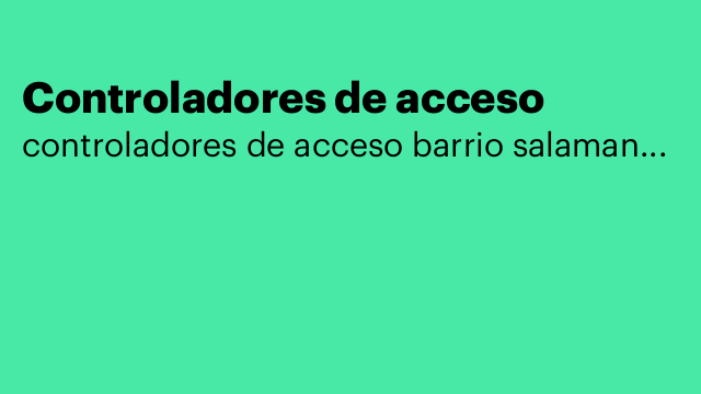 Controladores de acceso
