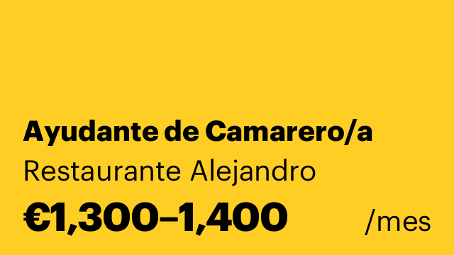 Ayudante de Camarero/a