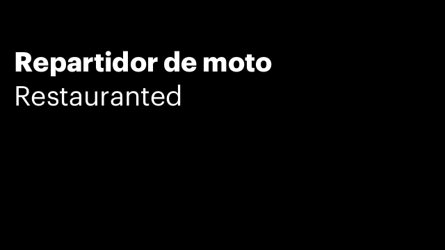 Repartidor de moto