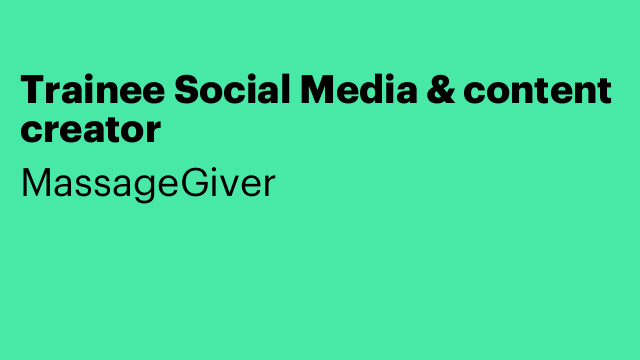 Trainee Social Media & content creator