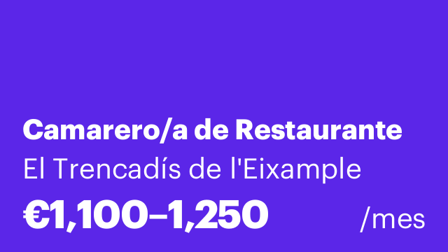 Camarero/a de Restaurante