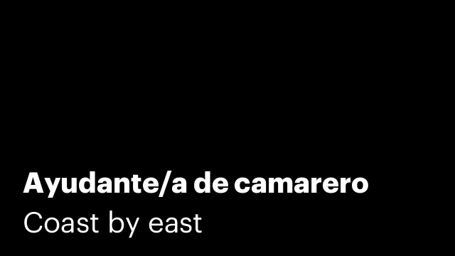 Ayudante/a de camarero