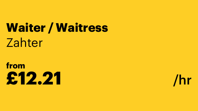 Waiter / Waitress
