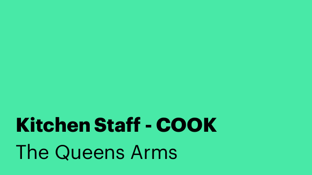 Kitchen Staff - COOK
