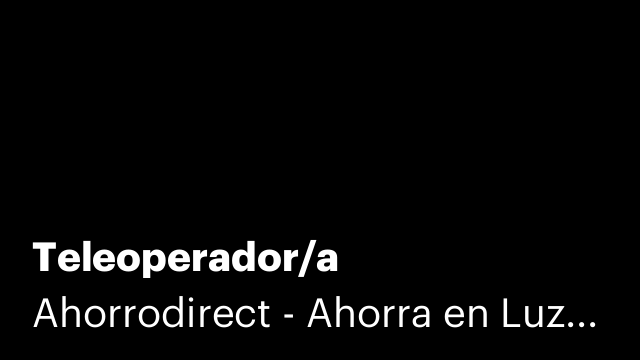 Teleoperador/a