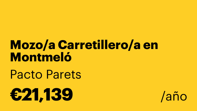 Mozo/a Carretillero/a en Montmeló