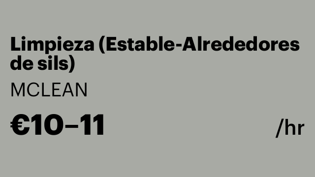 Limpieza (Estable-Alrededores de sils)