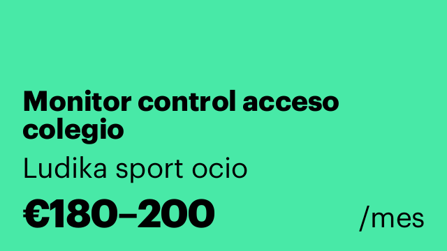 Monitor control acceso colegio