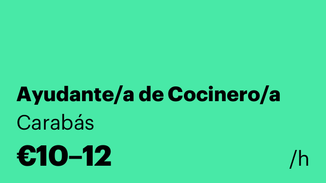 Ayudante/a de Cocinero/a