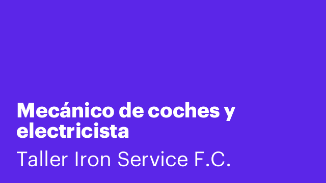 Mecánico de coches y electricista