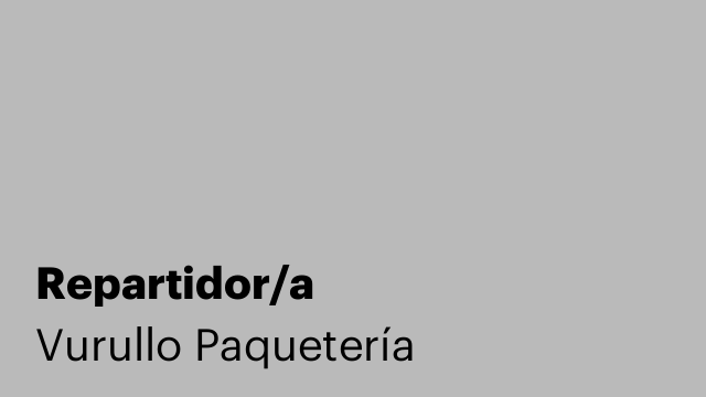 Repartidor/a
