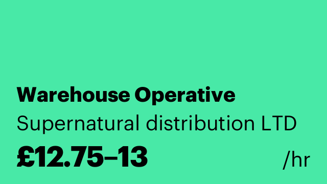 Warehouse Operative