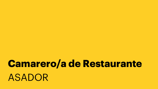 Camarero/a de Restaurante
