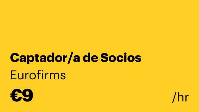 Captador/a de Socios