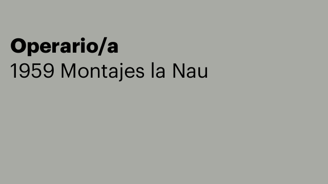 Operario/a
