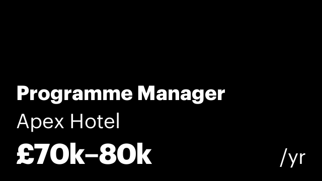 Programme Manager