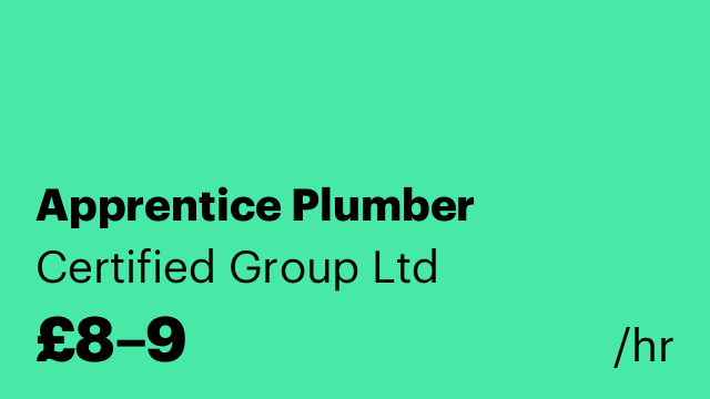 Apprentice Plumber