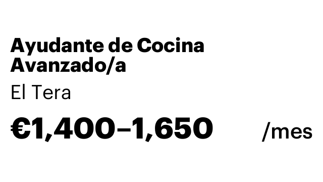 Ayudante de Cocina Avanzado/a