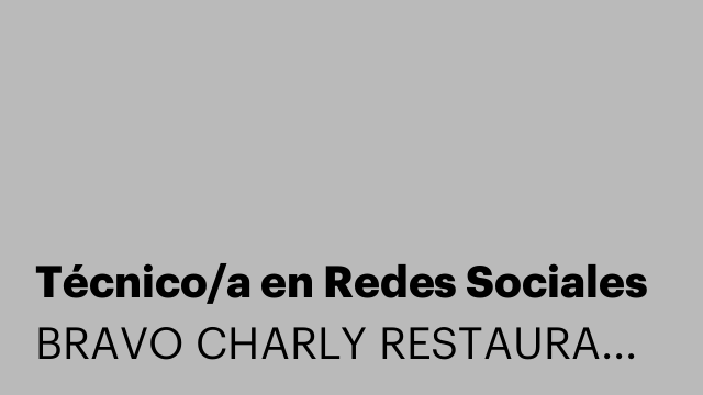 Técnico/a en Redes Sociales