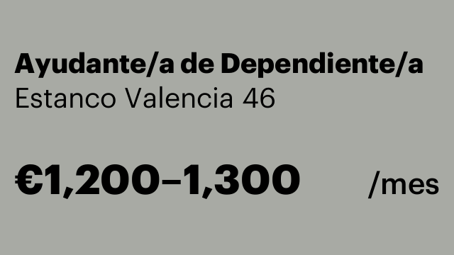 Ayudante/a de Dependiente/a