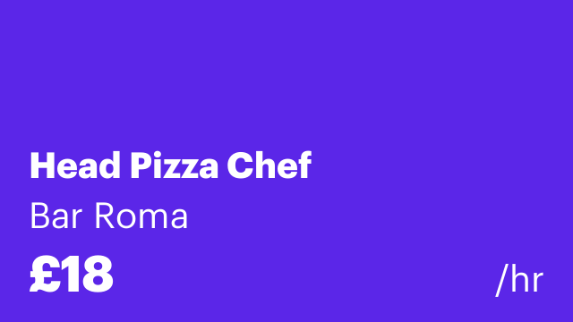 Head Pizza Chef