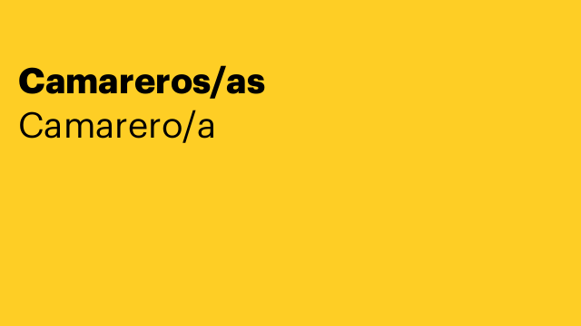 Camareros/as
