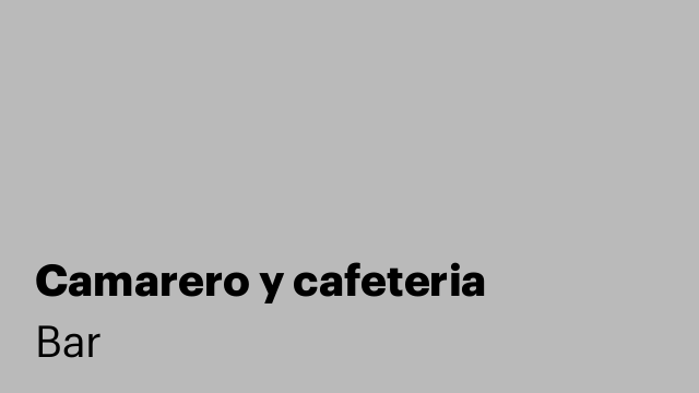 Camarero y cafeteria