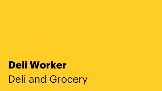 Deli Worker