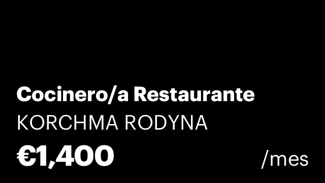 Cocinero/a Restaurante