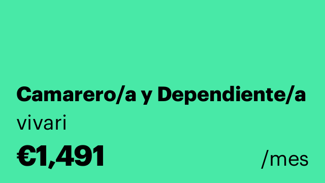 Camarero/a y Dependiente/a